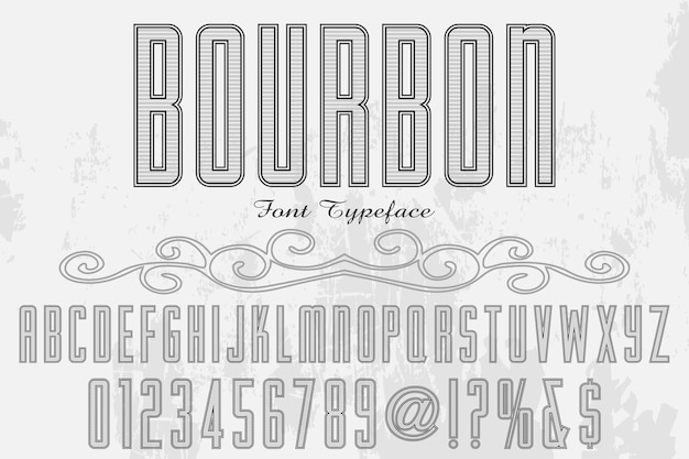 Vettore bourbon lettering vintage