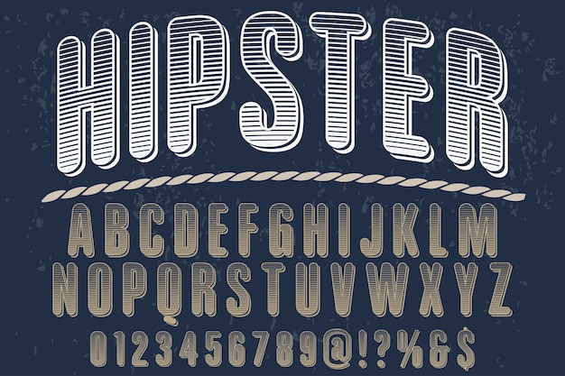 Vector vintage lettering illustration