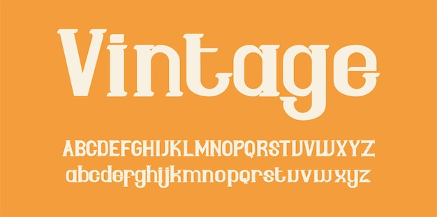 Vintage lettertype alfabet