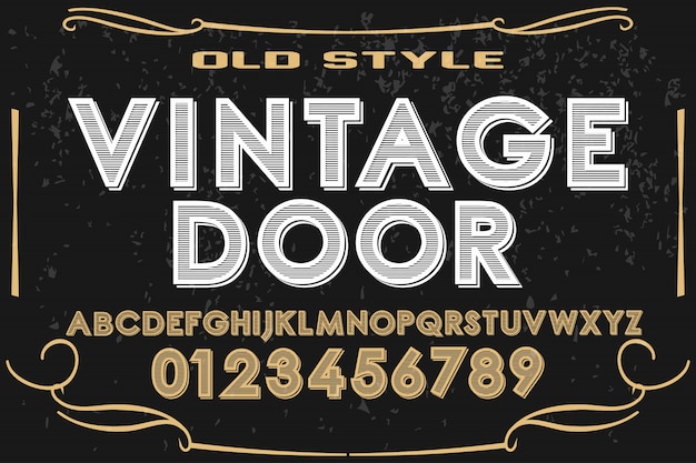 Vintage lettertype handgemaakt vector script alfabet