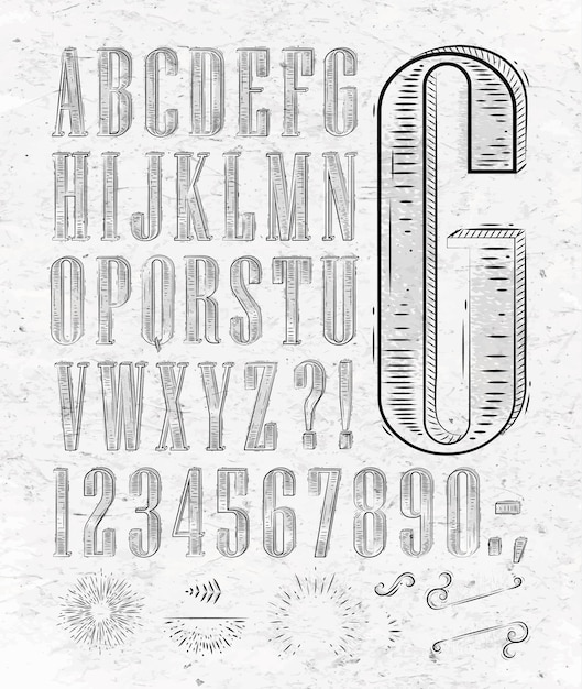 Vintage lettertype letters