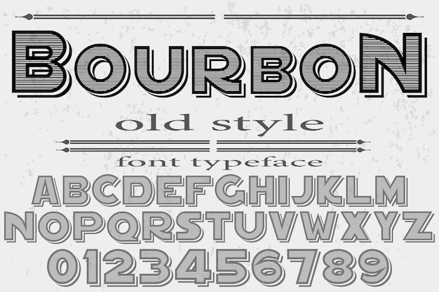Vintage lettertype ontwerp bourbon