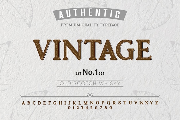 Vector vintage lettertype