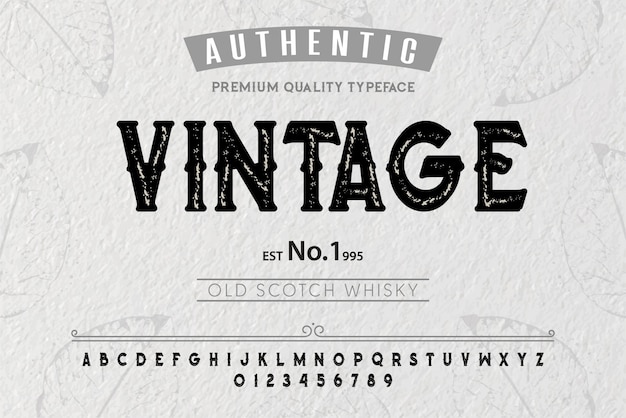 Vector vintage lettertype