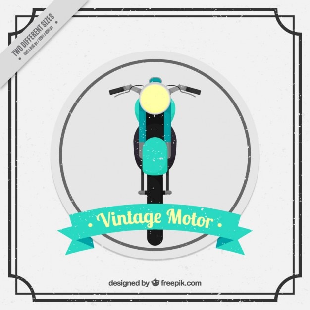 Vector vintage light blue motorcycle background