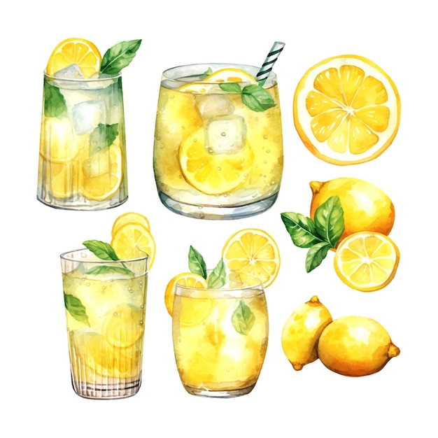 Vintage limonade waterverf geweldig ontwerp voor alle doeleinden