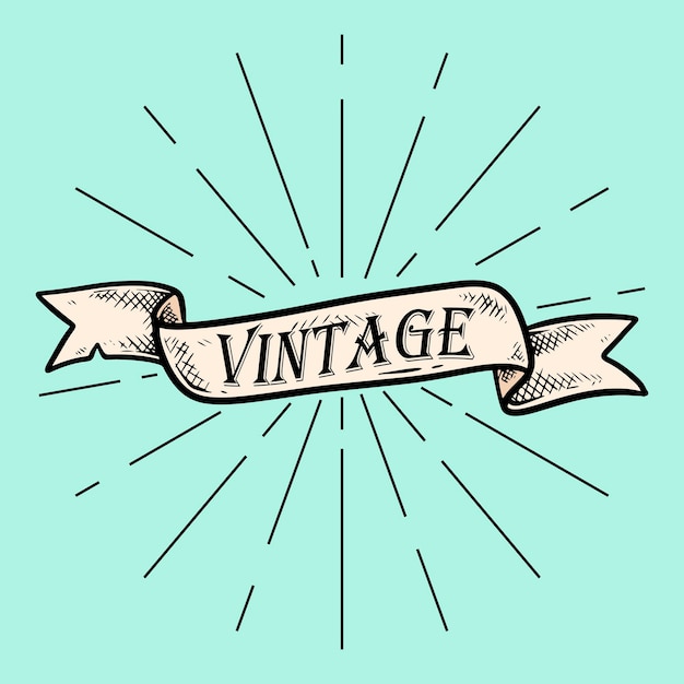 Vector vintage lintontwerp illustratie