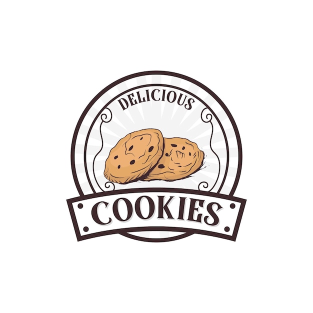 Distintivo con logo vintage per etichetta di biscotti