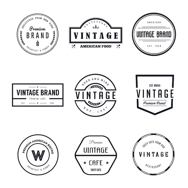 Набор логотипов Vintage Logo
