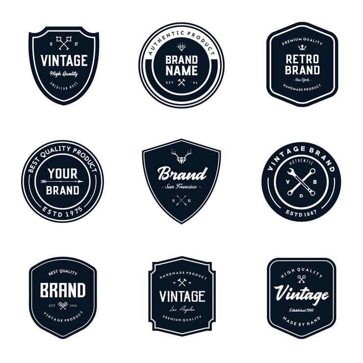 Vintage Logo Badges Template Set