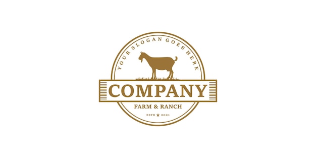 Vector vintage logo boerderij en ranch logo referentie voor uw bedrijf