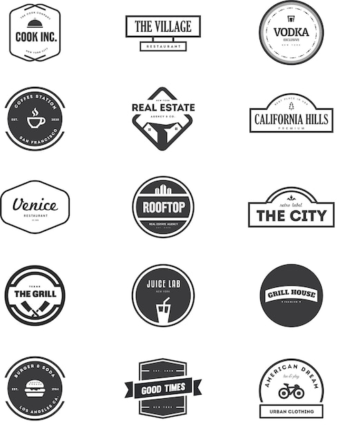 Vintage logo collection