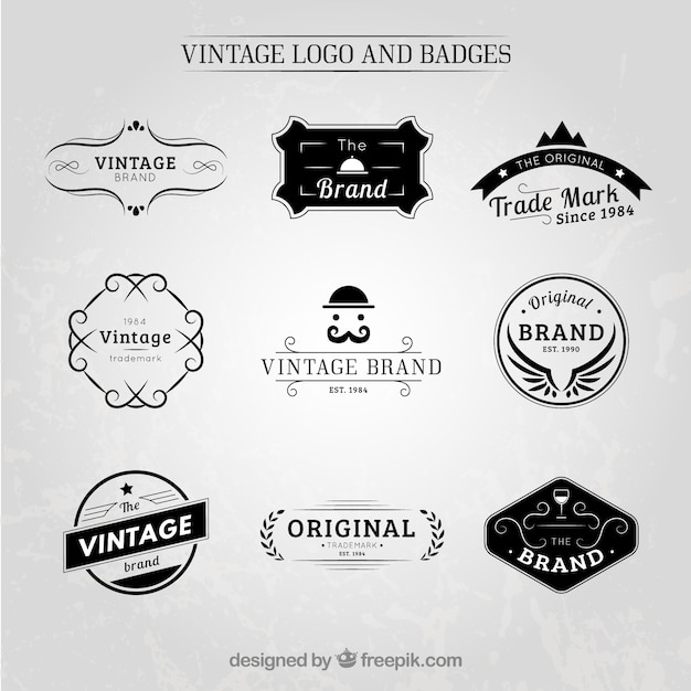 Vector vintage logo en badge collectie