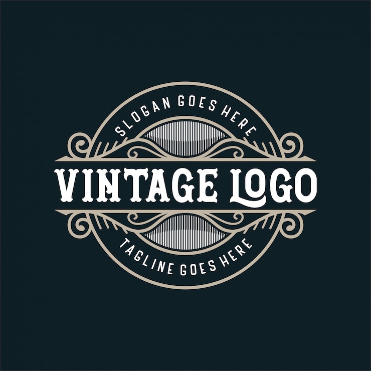 Vector vintage logo for food or restaurant