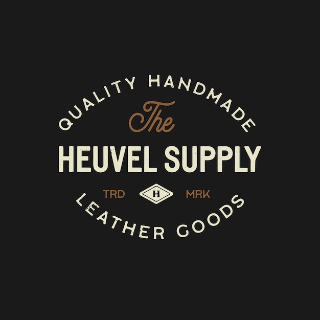 Vector vintage logo for leather company