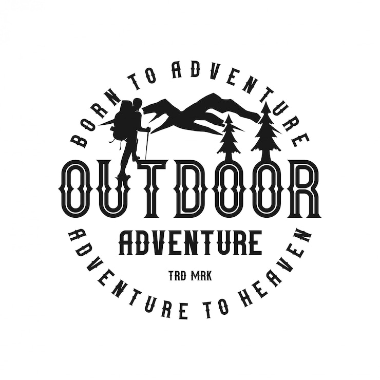 Vector vintage logo outdoor monogram 