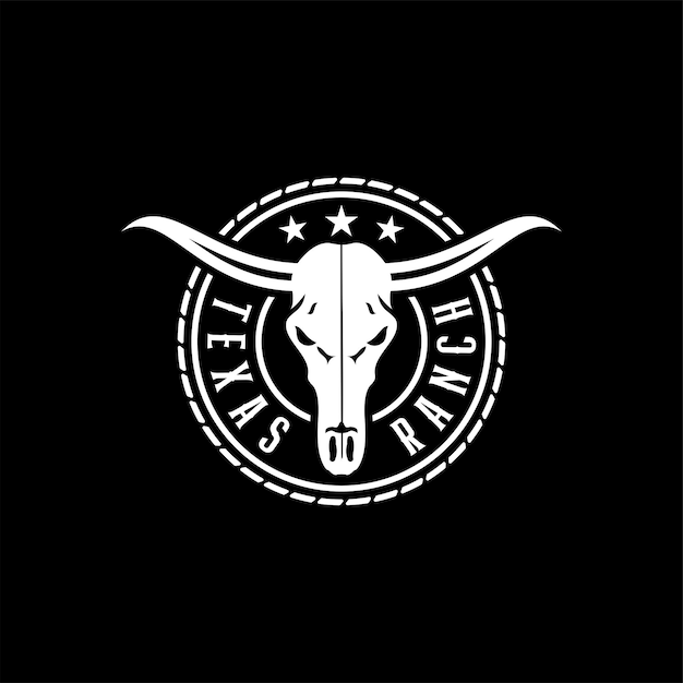 Vintage Longhorn Texas Ranch Country Western-logo-ontwerp