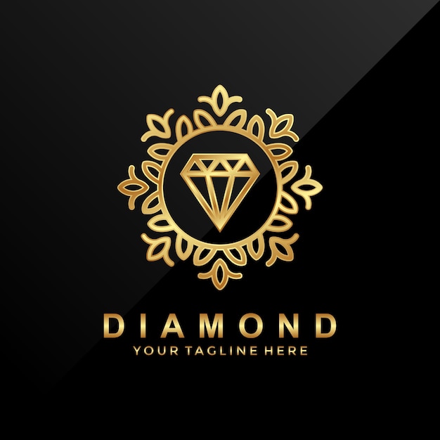 Vintage luxury diamond logo