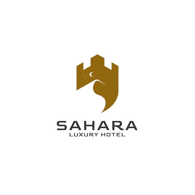 Vintage and luxury hotel logo design