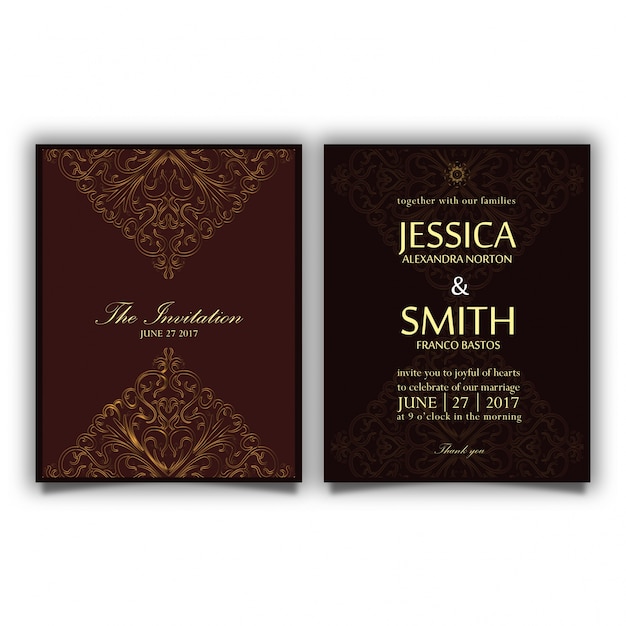 Vintage luxury Invitation Card