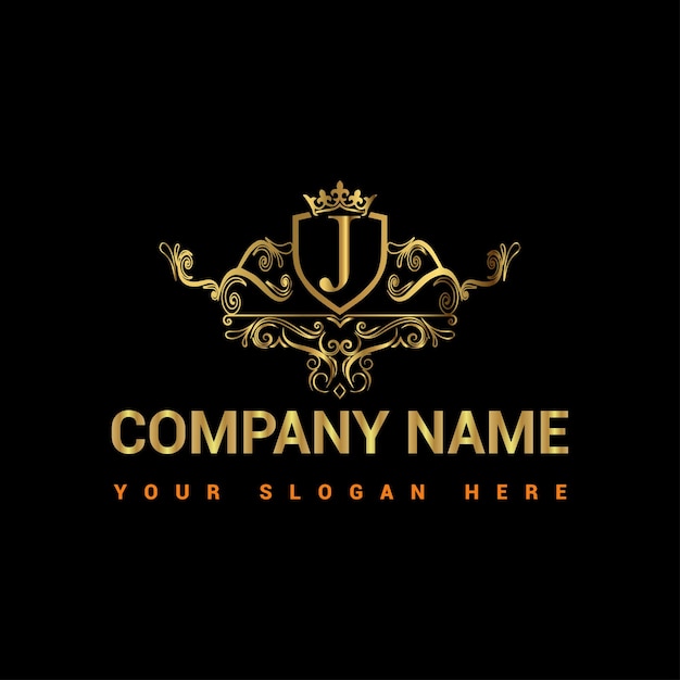 Vintage and luxury J logo template Premium VectorRoyalty