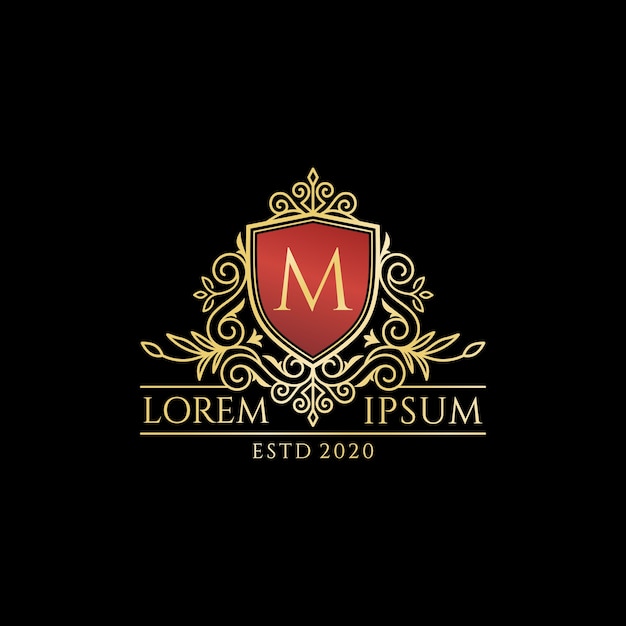 Vintage luxury logo letter m collection  design