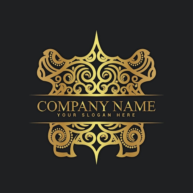 Vintage and luxury logo template premium vector,royalty