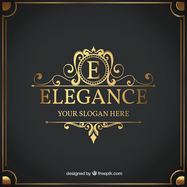 Vintage and luxury logo template