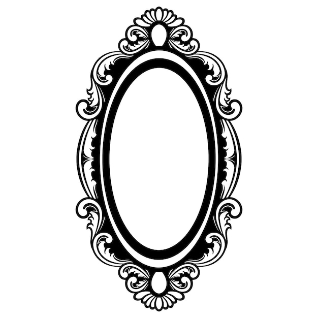 Vector vintage luxury mirror frame vector