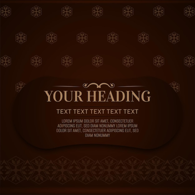 Vintage Luxury Ornament Background