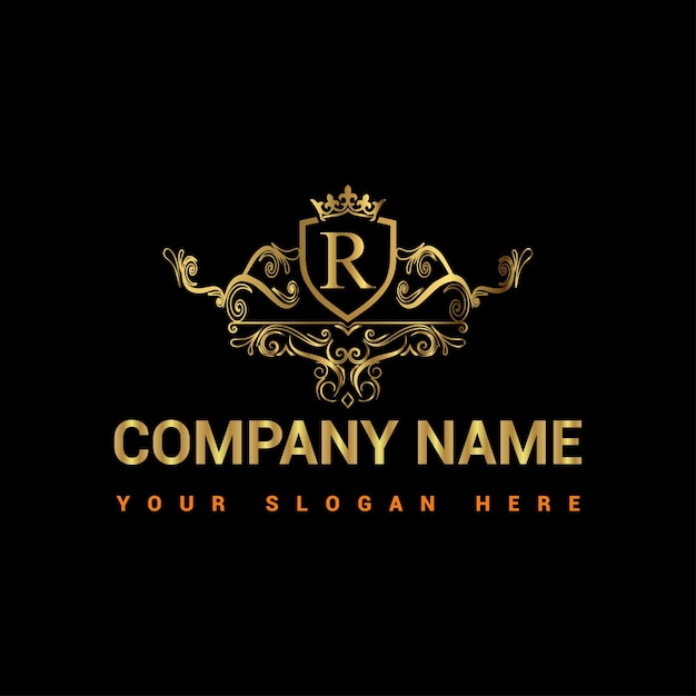 Vintage and luxury r logo template premium vectorroyalty