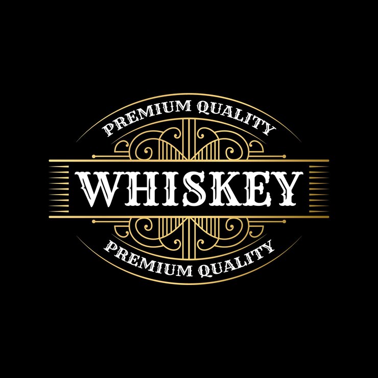 Vector vintage luxury royal frame labels with logo for beer whiskey alcohol drinks bottle packaging desig