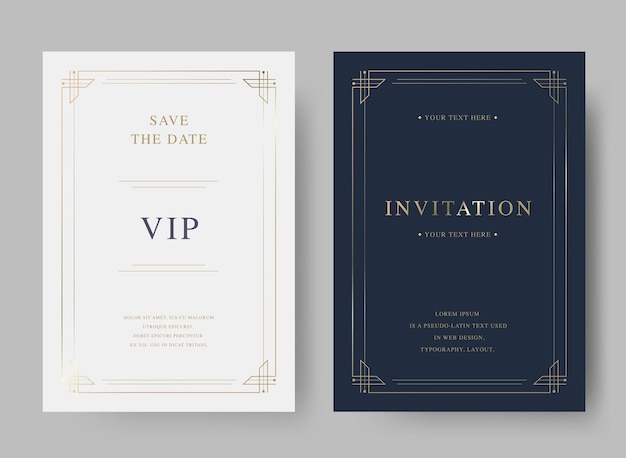 Vector vintage luxury vector invitation card template