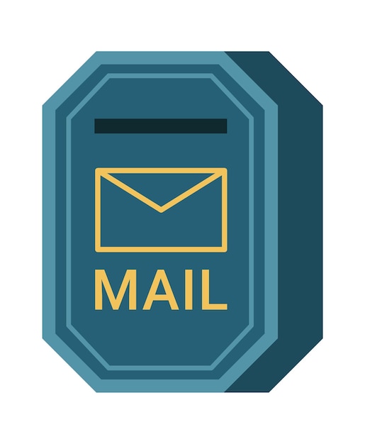 Vintage Mailbox Postal Letterbox Vector illustration