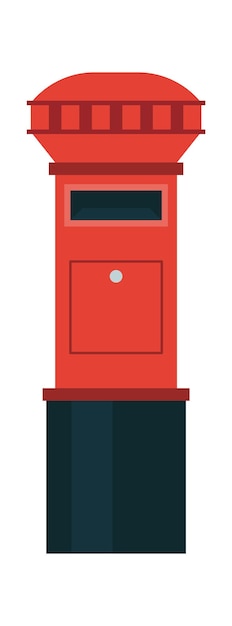 Vintage Mailbox Postal Letterbox Vector illustration