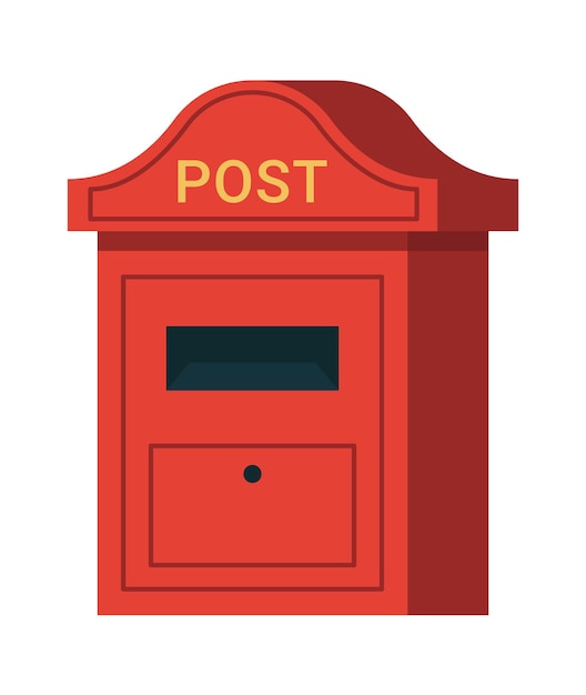 Vector vintage mailbox postal letterbox vector illustration
