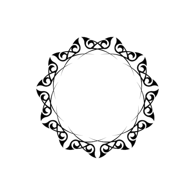 Vettore ornamento rotondo bianco nero mandala vintage insolita forma di fiore vettore orientale modelli di terapia antistress tessitura di elementi di design vettore di loghi yoga