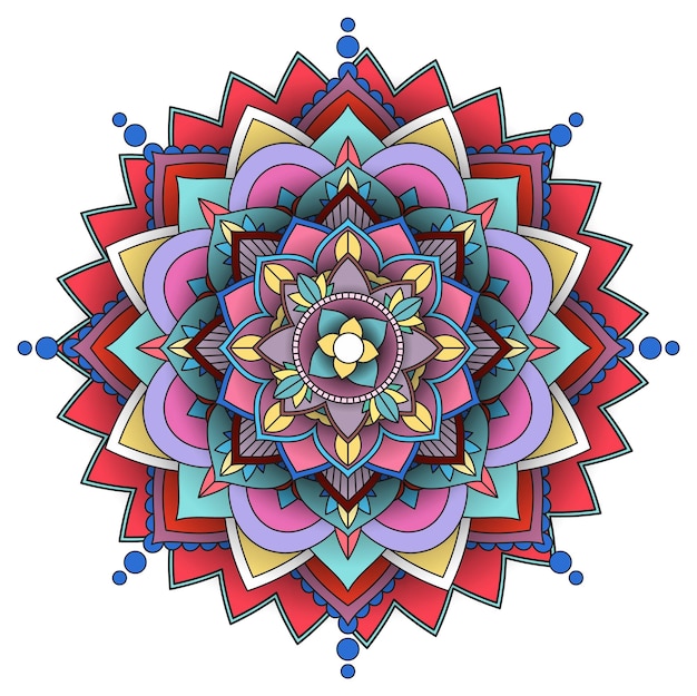 Vintage mandala met dunne lijnen