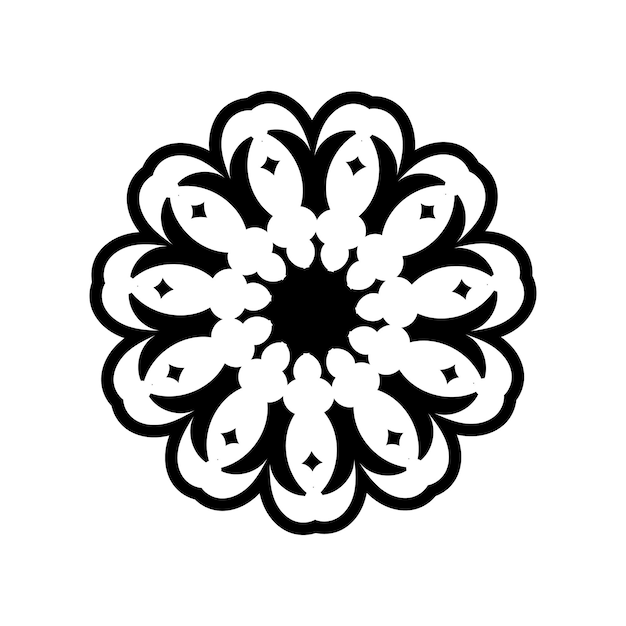 Винтажная мандала круглый орнамент Декоративные круглые украшения Необычная форма цветка Восточный вектор Узоры антистрессовой терапии Ткачество элементов дизайна Логотипы йоги вектор