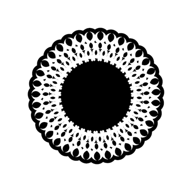ヴィンテージ曼荼羅丸飾り織りデザイン要素ヨガロゴベクトル