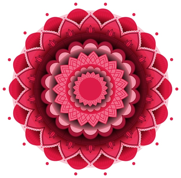 Vector vintage mandala with thin lines