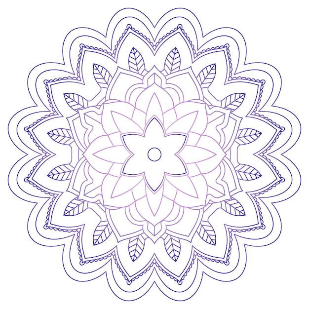 Vintage mandala with thin lines