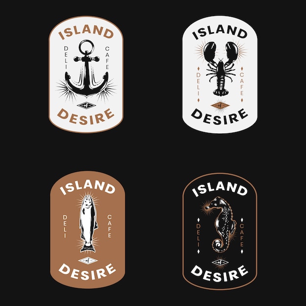 Vintage marine logo's