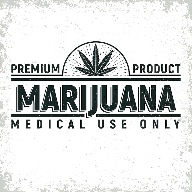 Design del logo vintage cannabis medica