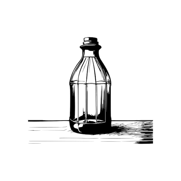 Vintage medicine bottle vector