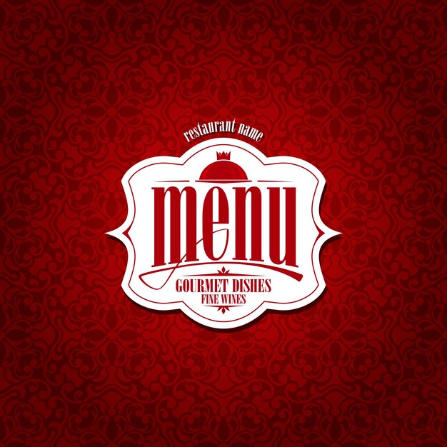 Vector vintage menu gourmet dishes fine wines vector illustration