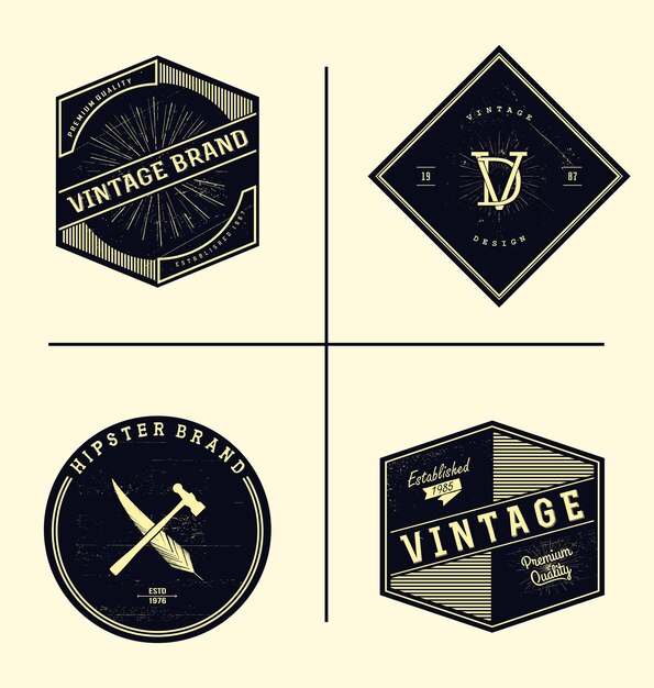 Vector vintage merkbadges