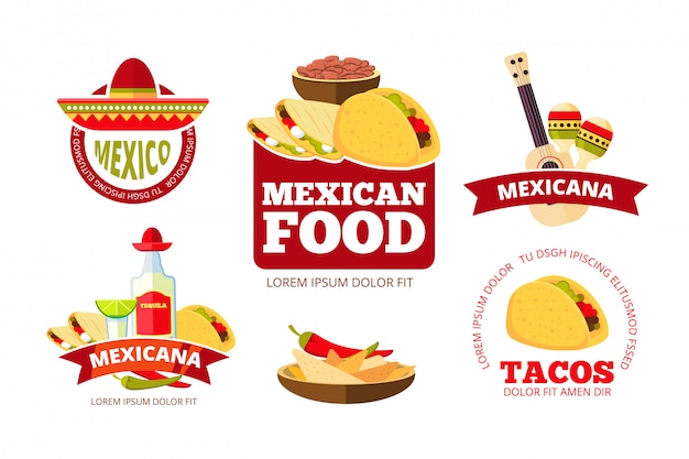 Vintage mexican restaurant graphics