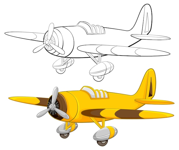 Vintage Military Aircraft Coloring Pages