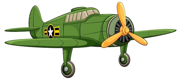 Vector vintage military aircraft